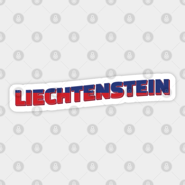 Liechtenstein Vintage style retro souvenir Sticker by DesignerPropo